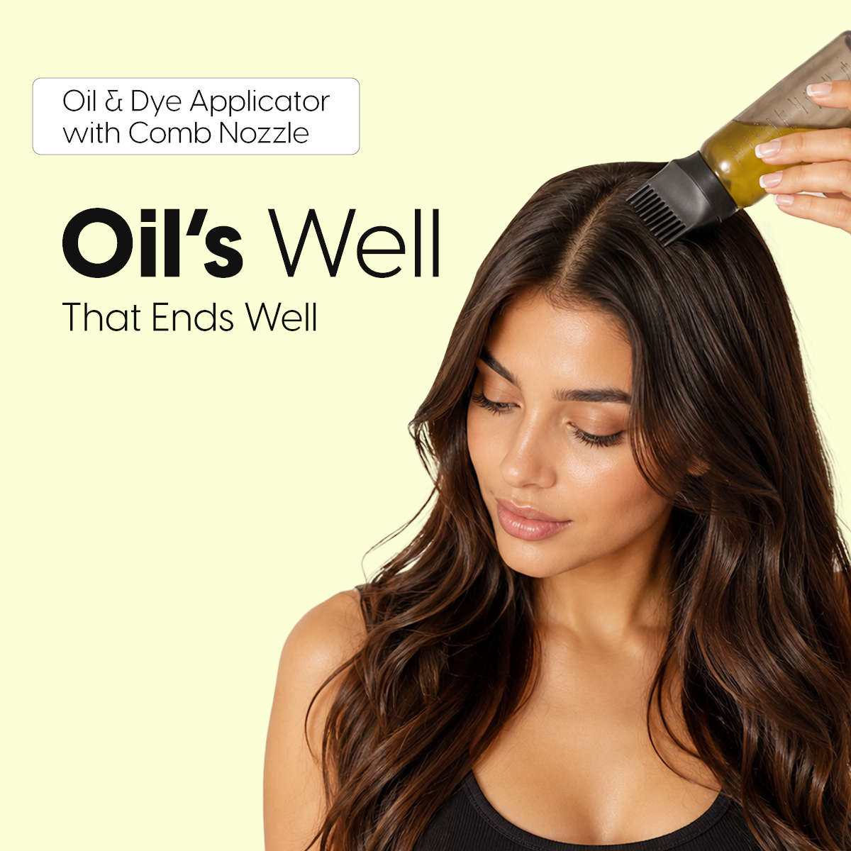 Matra Hair Oil Applicator Bottle with Comb Nozzle for Oiling, Dye Application, Scalp & Head Massage - Image 3