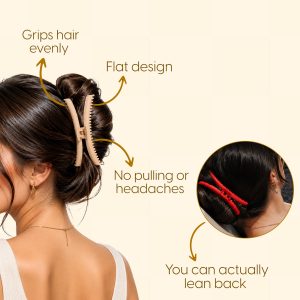 Alternative view of Matra Hold Everything Hair Claw Clip Clutcher Large Slim Clutches for Thick or Thin Hair (Any Color) 1 pc