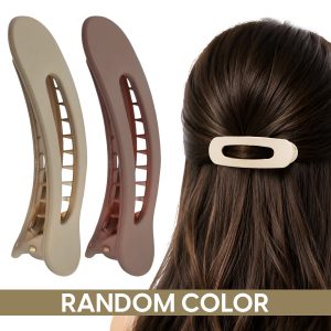 Matra Hair Claw Clips Clutcher Flat Duckbill Alligator Large Big Korean Clutches (2Pc, Any Color)