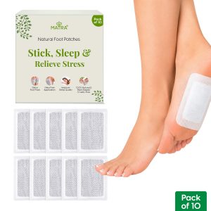 Matra Natural Foot Pads Detox Foot Patches for Pain Relief, Sleep, Toxin Removal & Tired feet (10N)