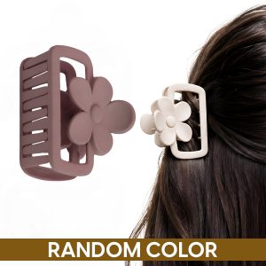 Matra Hair Claw Clips Clutcher Flower Accessory Medium-Sized Korean Floral Clutches Any Color 1 pc