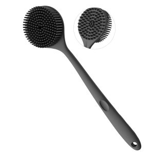 Matra Back Scrubber Bathing Brush Long Handle Silicone Loofah for Shower Cleansing Exfoliating Body