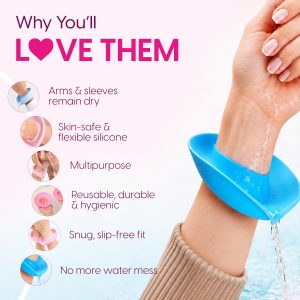 Alternative view of Matra Wrist Bands for Washing Face Silicone Skincare Wristbands Hand Cuffs for Dry Arms & Sleeves