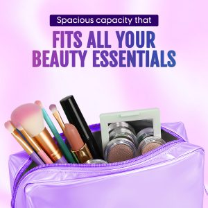 Alternative view of Matra Holographic Travel Makeup Pouch Bag Organizer for Cosmetics, Vanity & Toiletry Waterproof Kit