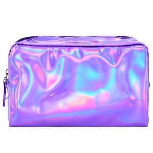 Matra Holographic Travel Makeup Pouch Bag Organizer for Cosmetics, Vanity & Toiletry Waterproof Kit