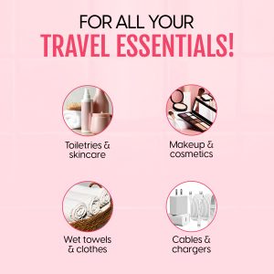 Alternative view of Matra Makeup Pouches Wash Bag for Travel Toiletry Vanity Cosmetic Organizers Kit Washbags Set of 3