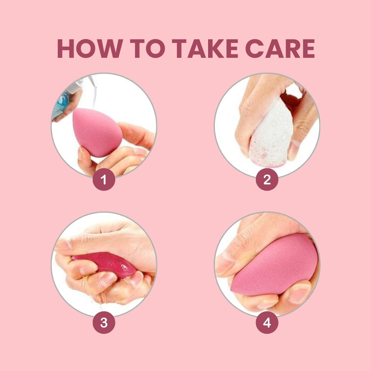 Matra Makeup Sponge Blender Beauty Puff Set for Liquid Powder & Cream Foundation 4Pc Applicator Box - Image 4