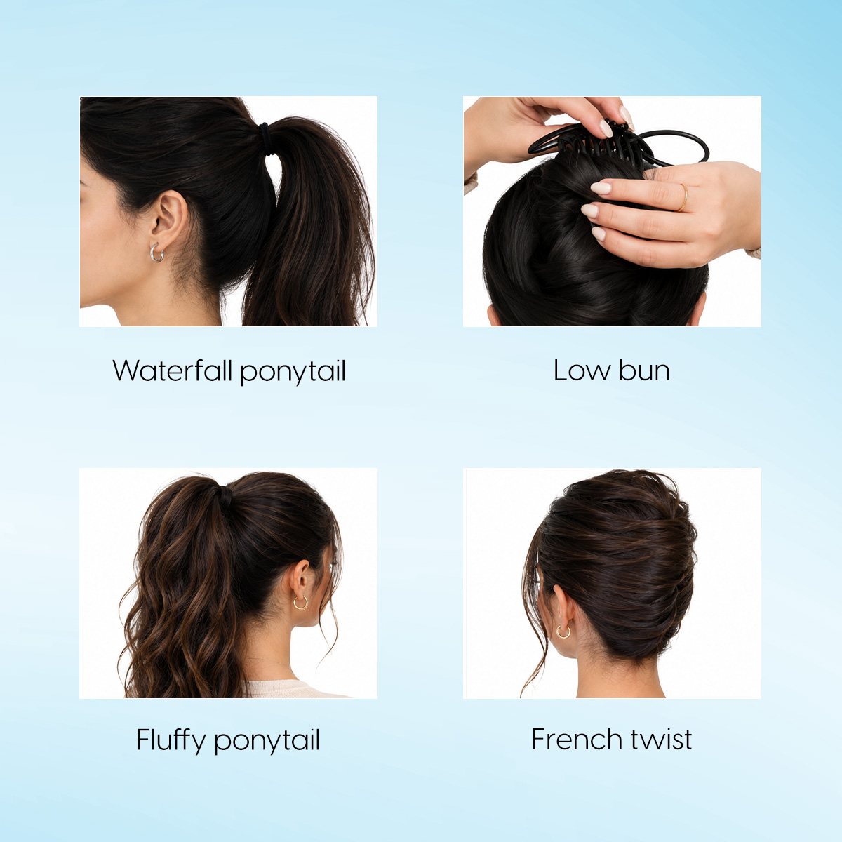 Matra Hair Volumizer Ponytail Clip Bandette-style Comb Volumizing Hair Styling Bun Tool for Bounce - Image 2