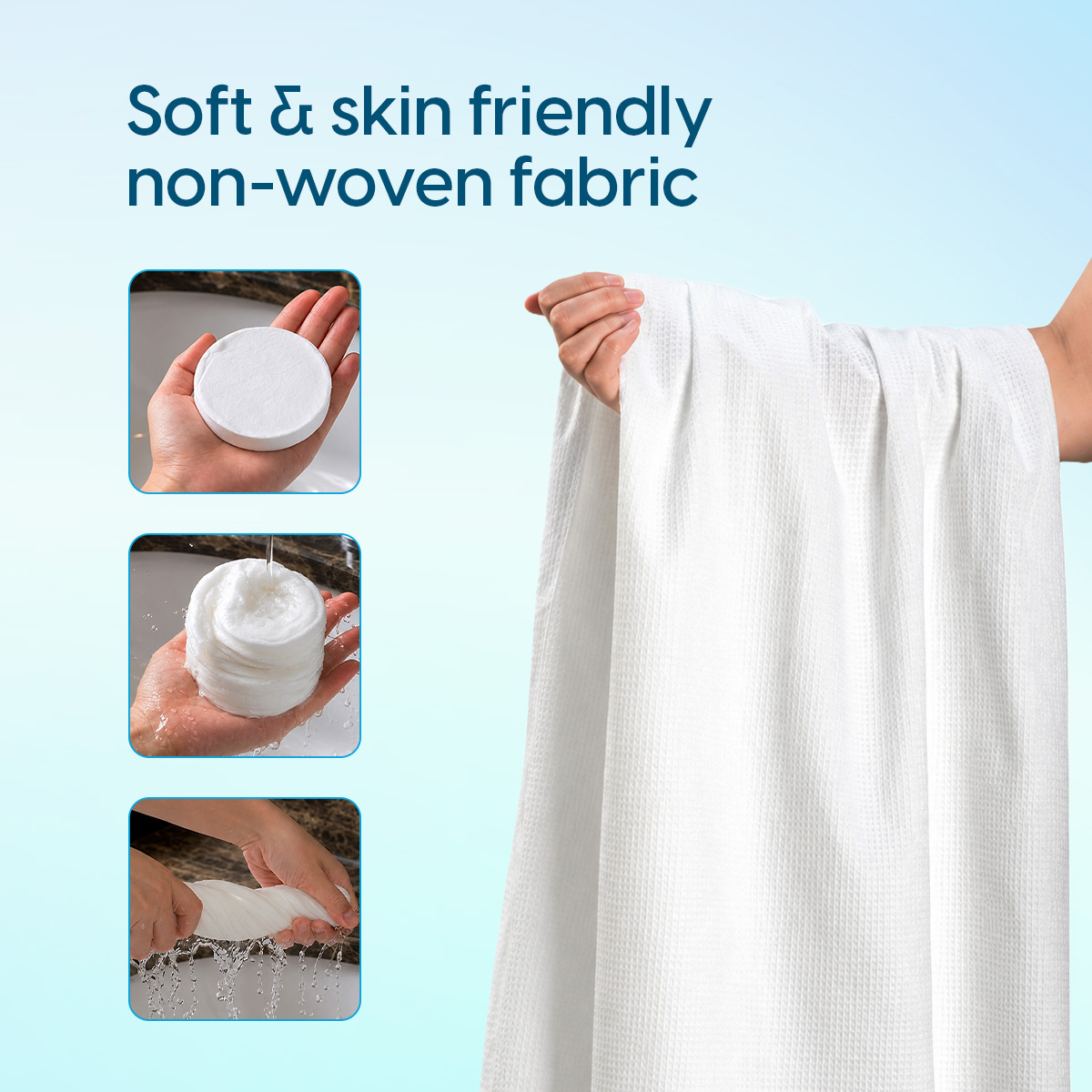 Matra Travel Compressed Disposable Bath Towel Tablet Large & Portable Compact Magic Expand Wipes - Image 2
