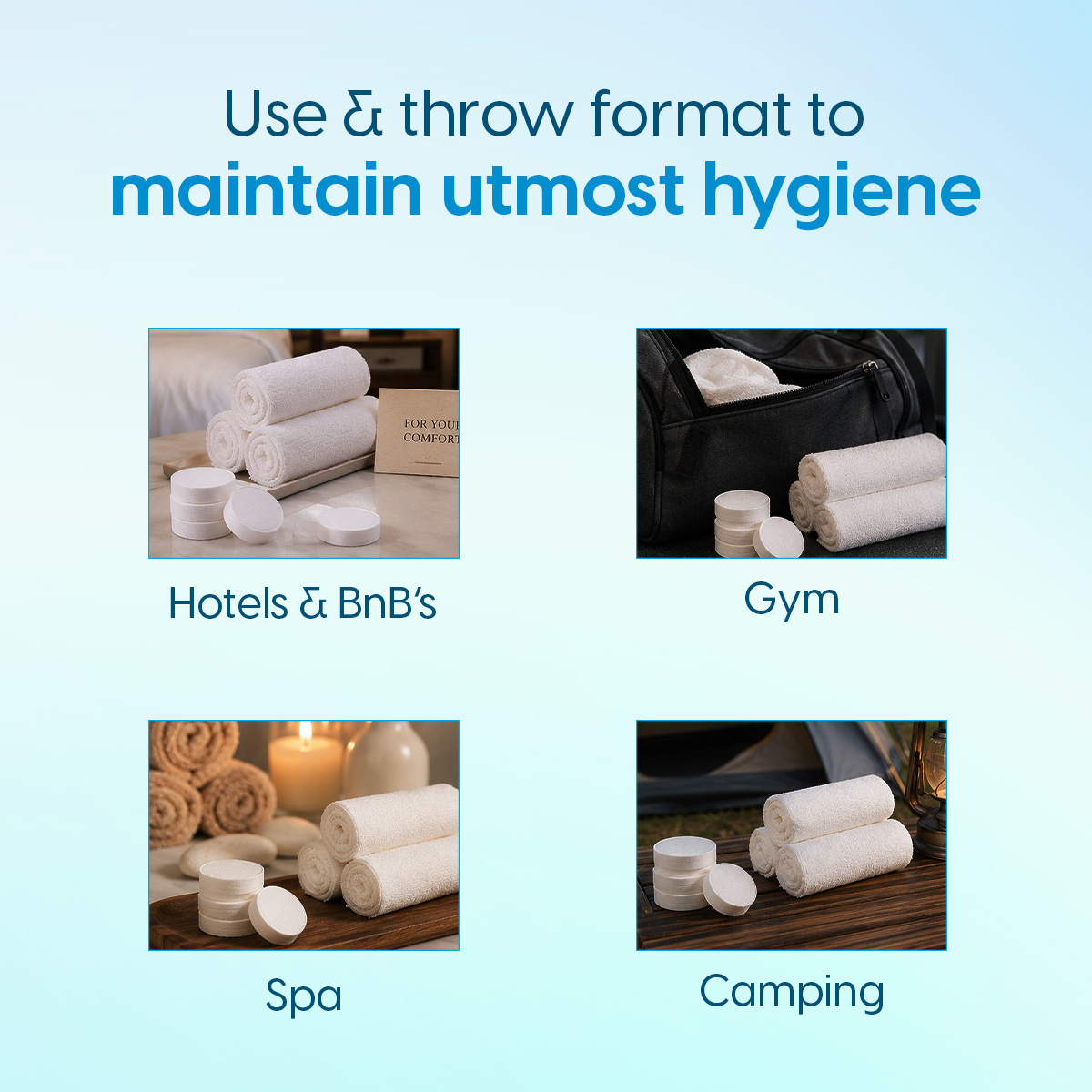 Matra Travel Compressed Disposable Bath Towel Tablet Large & Portable Compact Magic Expand Wipes - Image 5