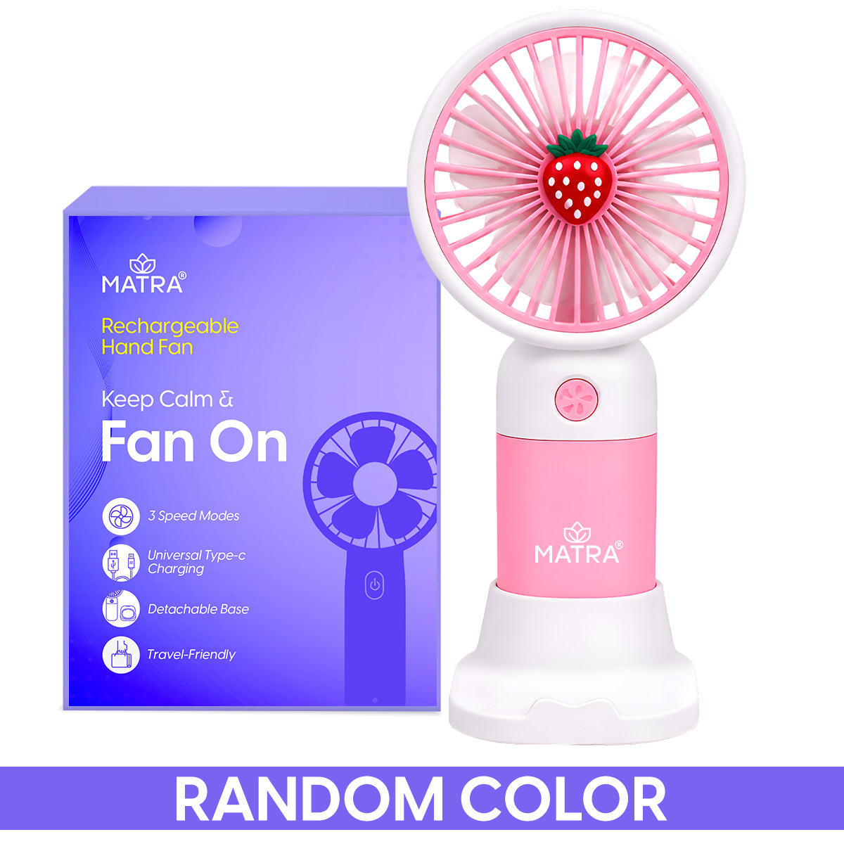 Matra Mini Portable Fan Rechargeable & Handheld