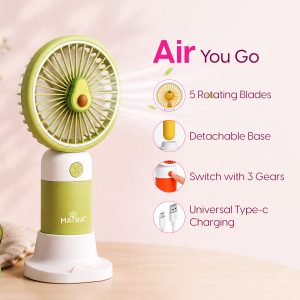 Alternative view of Matra Mini Portable Fan Rechargeable & Handheld