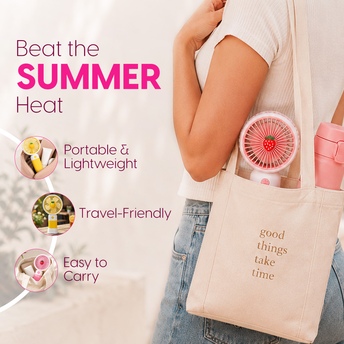 Matra Mini Portable Fan Rechargeable & Handheld - Image 6