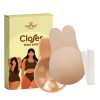Matra Push-Up Sticky Bra Pads Adhesive Breast Lift Pasties Nipple Cover Boob Tape Wireless Strapless Backless Invisible Reusable Stick On Breast Cups for Women and Girls Beige with Free Fashion Tapes
