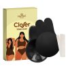 Matra Push-Up Sticky Bra Pads Adhesive Breast Lift Pasties Nipple Cover Boob Tape Wireless Strapless Backless Invisible Reusable Stick On Breast Cups for Women and Girls Black with Free Fashion Tapes