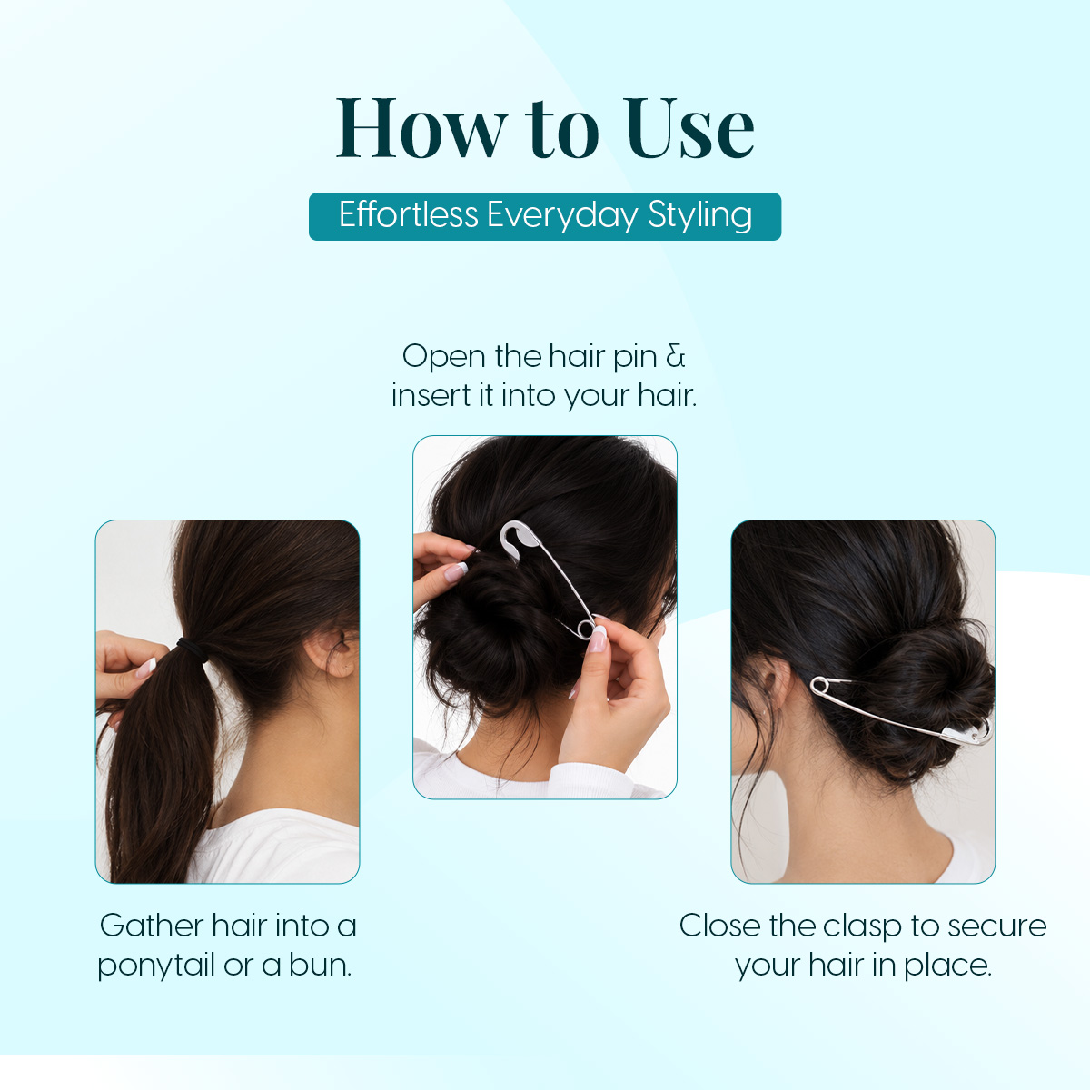 Matra Safety Pin Hair Clips Clutcher Korean Claw Clip Hair Bun Stick Juda Pin Accessories for Women - Image 4