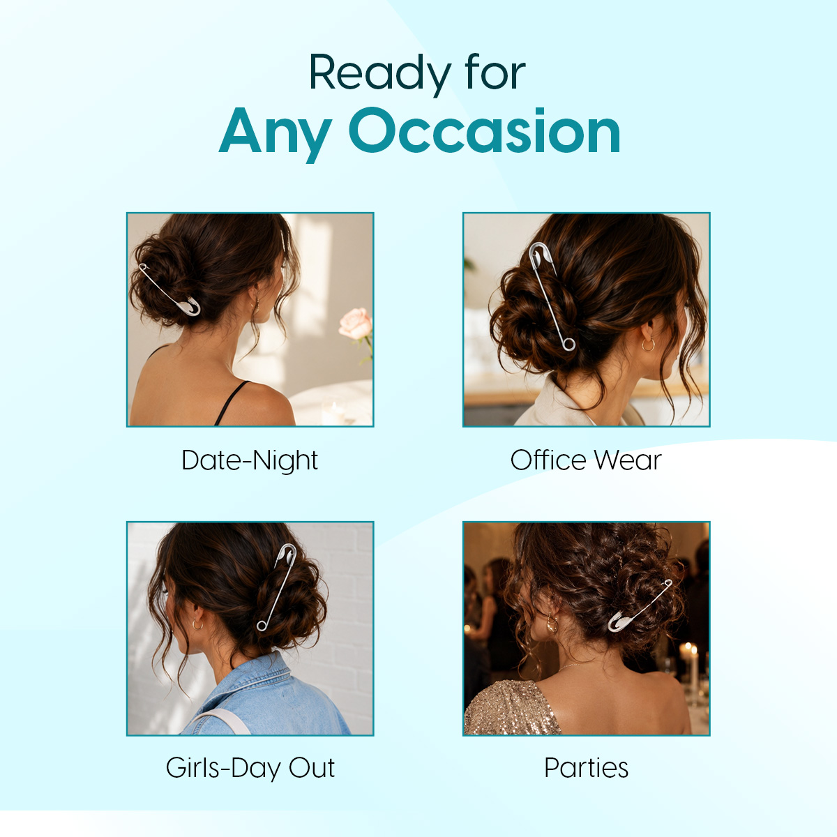 Matra Safety Pin Hair Clips Clutcher Korean Claw Clip Hair Bun Stick Juda Pin Accessories for Women - Image 6