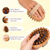 Matra Wooden Body & Scalp Massager Meridian Massage Brush Hair Comb Gua Sha for Muscle Pain Relief - Image 2