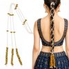 Matra Parandi Paranda for Hair Traditional Pearl Hair Braid Accessories Wedding Head Chain for Women