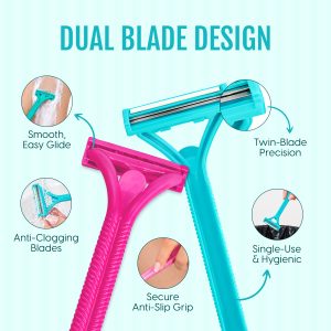 Alternative view of Matra Body Razor Disposable Hair Removal Shaver Twin Blade Shaving for Smooth Skin for Women (5Pcs)
