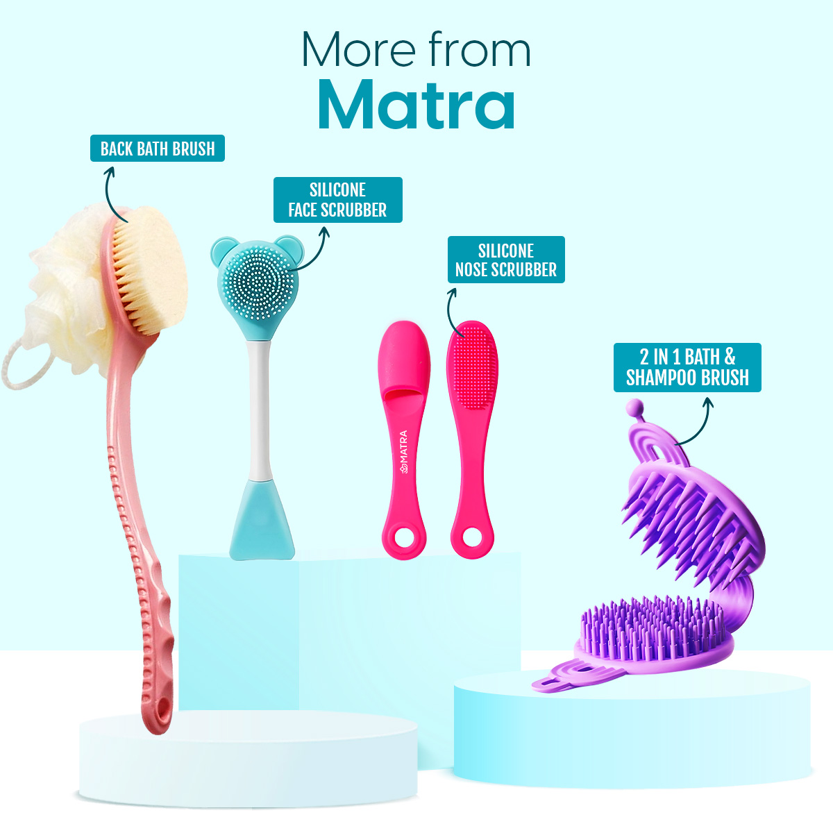 Matra Manual Facial Cleansing Brush 2-in1 Silicone Face Scrubber Pore Exfoliation Massager Tool - Image 6
