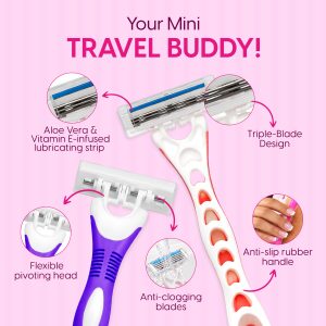 Alternative view of Matra Body Razor Reusable Hair Removal Shaver Triple Blade Shaving for Smooth Skin for Women 