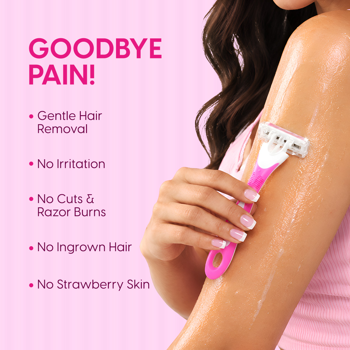 Matra Body Razor Reusable Hair Removal Shaver Triple Blade Shaving for Smooth Skin for Women - Image 3