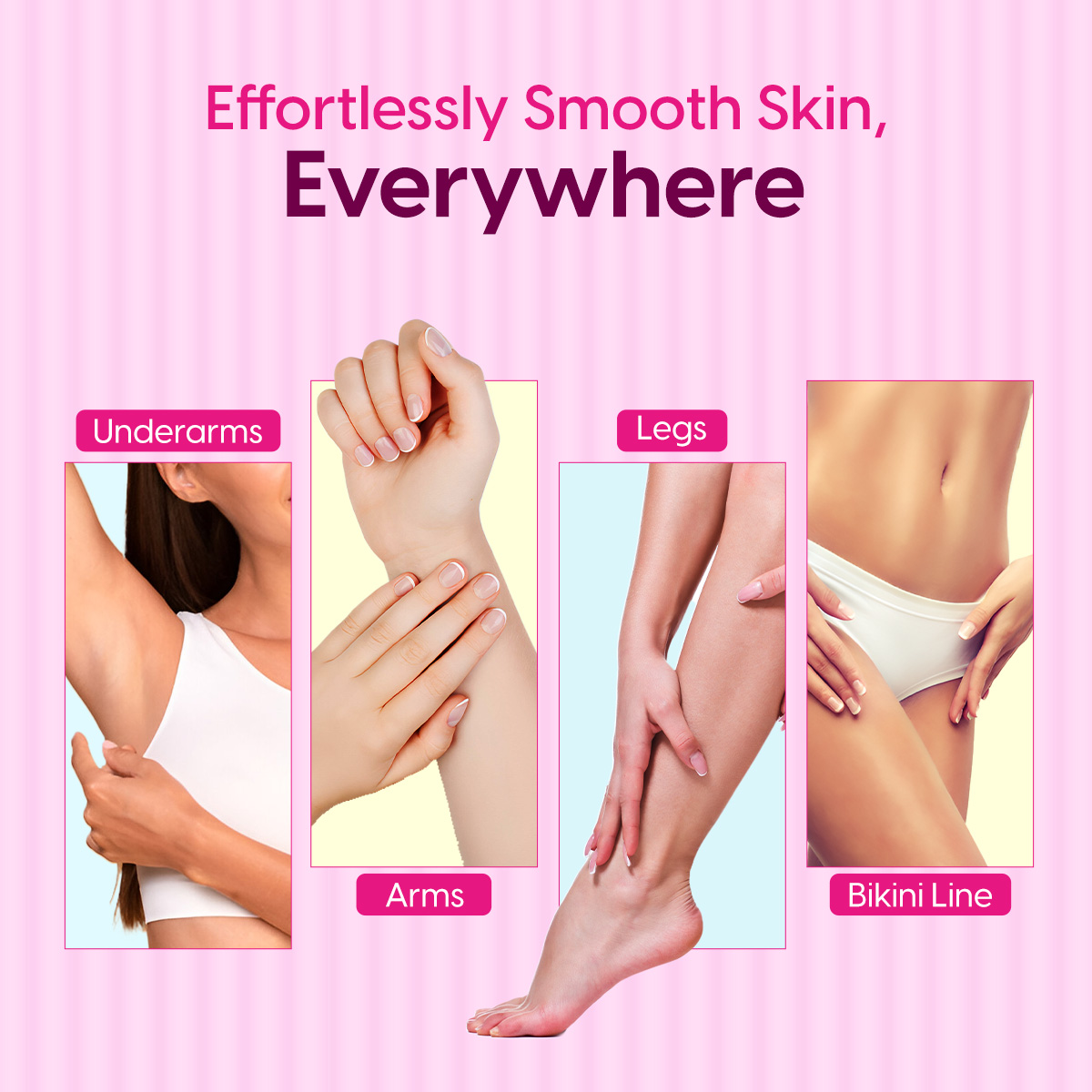 Matra Body Razor Reusable Hair Removal Shaver Triple Blade Shaving for Smooth Skin for Women - Image 4