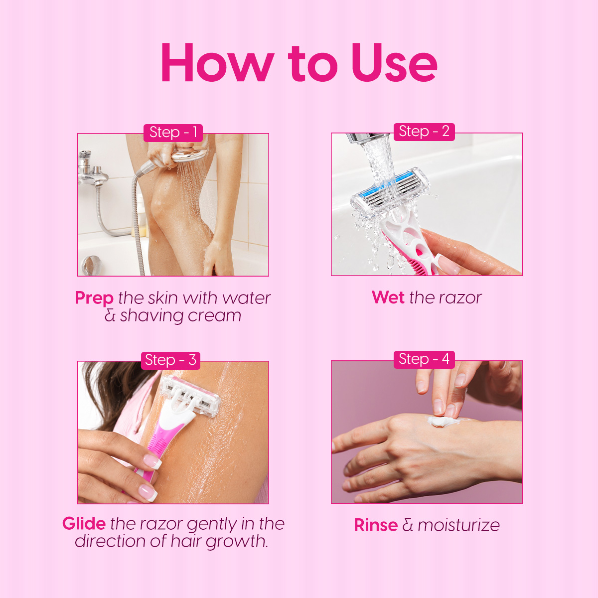 Matra Body Razor Reusable Hair Removal Shaver Triple Blade Shaving for Smooth Skin for Women - Image 5