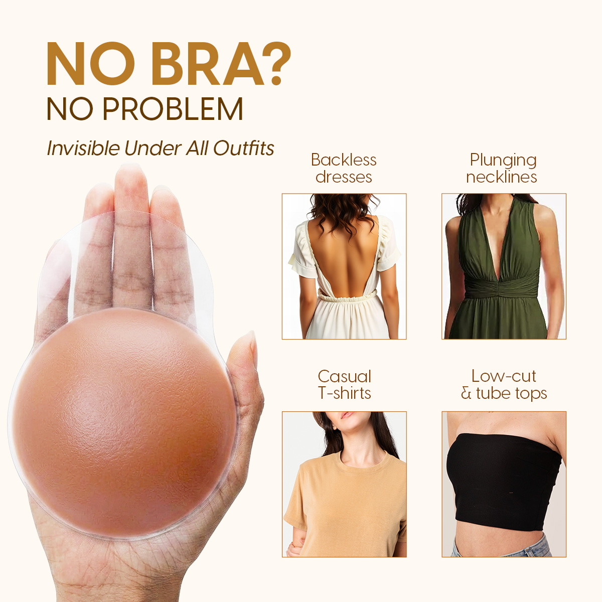 Matra Silicone Breast Lift Cups Reusable Push-Up Bra Pads Adhesive Stick-On Nipple Cover Pasties - Image 4