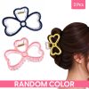 Matra Hair Claw Clips Clutcher Bow Clutches Medium Size Clear Korean Hair Accessory (2Pc, Any Color)