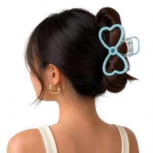 Alternative view of Matra Hair Claw Clips Clutcher Bow Clutches Medium Size Clear Korean Hair Accessory (2Pc, Any Color)