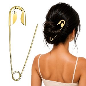 Matra Safety Pin Hair Clips Clutcher Korean Claw Clip Hair Bun Stick Juda Pin Accessories for Women