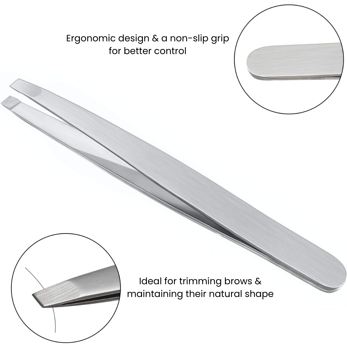Matra Slant Tip Tweezers for Eyebrow Plucker for Facial Hair Removal Upper Lips Grooming Beauty Tool - Image 4