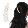 Matra Banana Hair Clips Pearl Hair Accessories Stylish Claw Clips Fancy Ponytail Holder Clutcher 1Pc