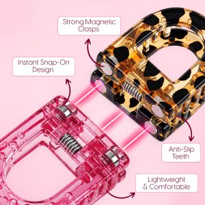 Alternative view of Matra Magnetic Hair Clips No Pull Claw Clips Clutcher Korean Hair Accessories for Styling (Anycolor) 2 pcs