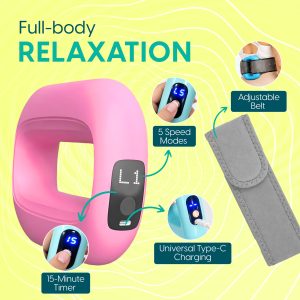 Alternative view of Matra Muscle Body Massager for Pain Relief Electric Fascial Ring Massage Tool With Adjustable Belt