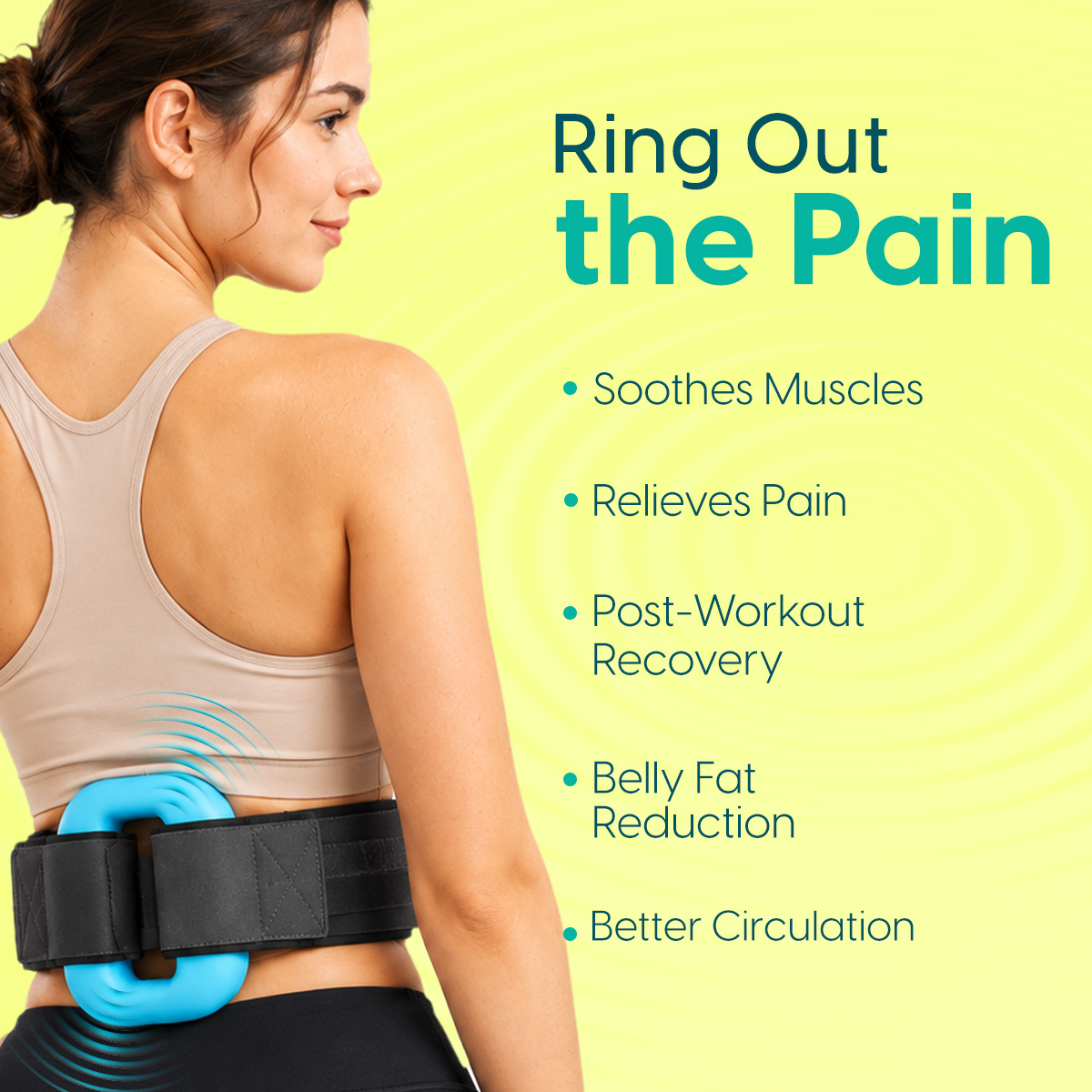 Matra Muscle Body Massager for Pain Relief Electric Fascial Ring Massage Tool With Adjustable Belt - Image 4