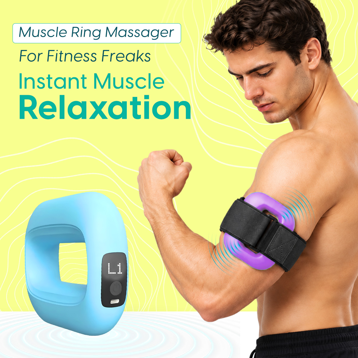 Matra Muscle Body Massager for Pain Relief Electric Fascial Ring Massage Tool With Adjustable Belt - Image 7