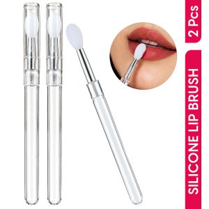 Matra Lip Applicator Silicone Lipstick Brush for Makeup Reusable Balm, Gloss & Blush Application 2Pc