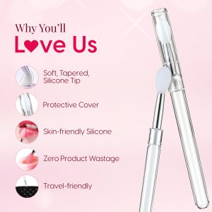 Alternative view of Matra Lip Applicator Silicone Lipstick Brush for Makeup Reusable Balm, Gloss & Blush Application 2Pc