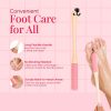 Matra Toe Cleaning Brush Foot Scrubber Long Handle Silicone Feet Nail Cleaner Pedicure & Shower Tool - Image 2